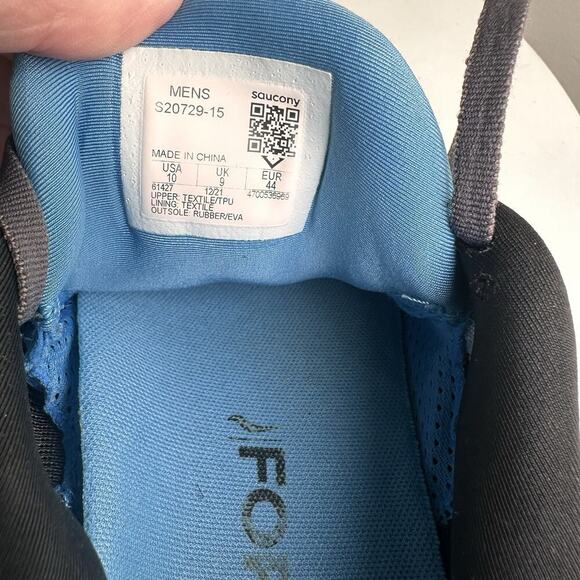 Saucony Ride 15 Mens Running Walking Shoes Gray Athletic Sneakers Sz 10 Comfort - Picture 5 of 16